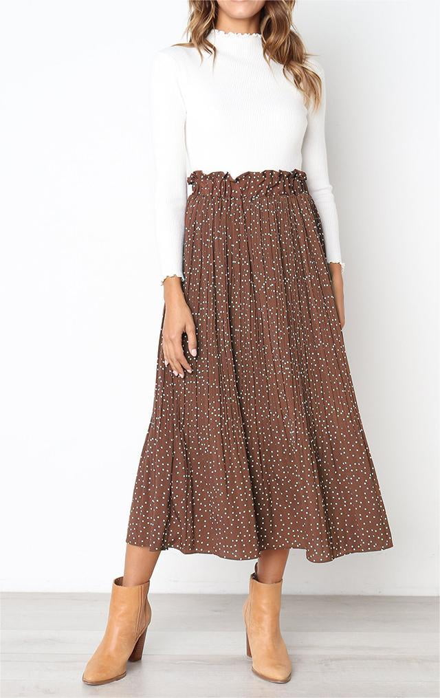 SIEANE Women's High-Waisted Midi Swing Skirt - image 1 of 5