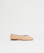 Raffia Square Toe Ballerina