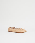 Raffia Square Toe Ballerina