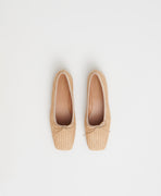 Raffia Square Toe Ballerina