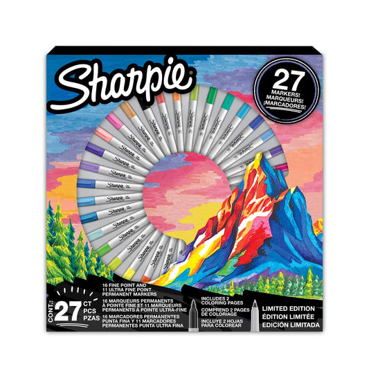 thumbnail image 1 of Sharpie Permanent Markers, Assorted Colors, 27 Count, 1 of 6