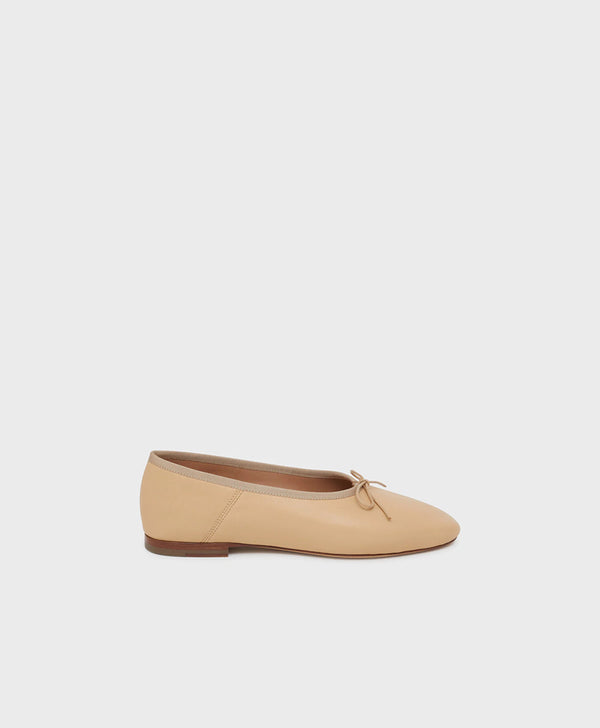 Raffia Square Toe Ballerina