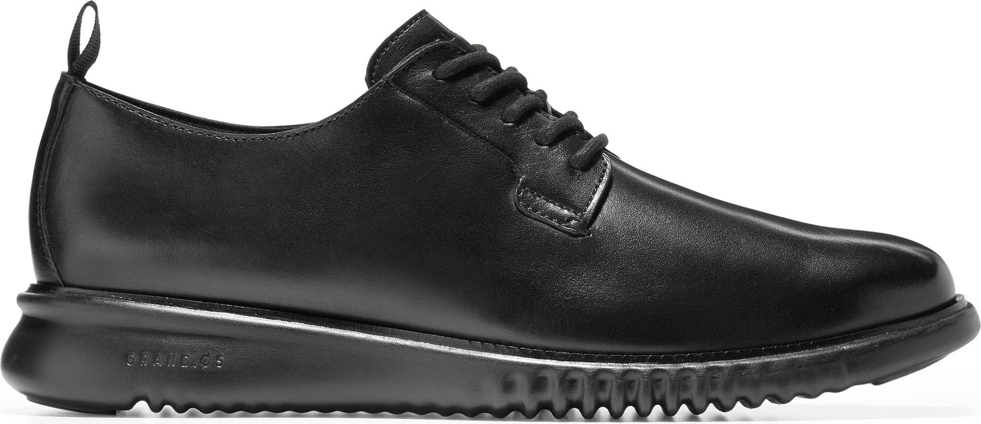 Cole Haan 2.ZeroGrand Plain Toe Derby, Alternate, color, BLACK LEATHER/ BLACK