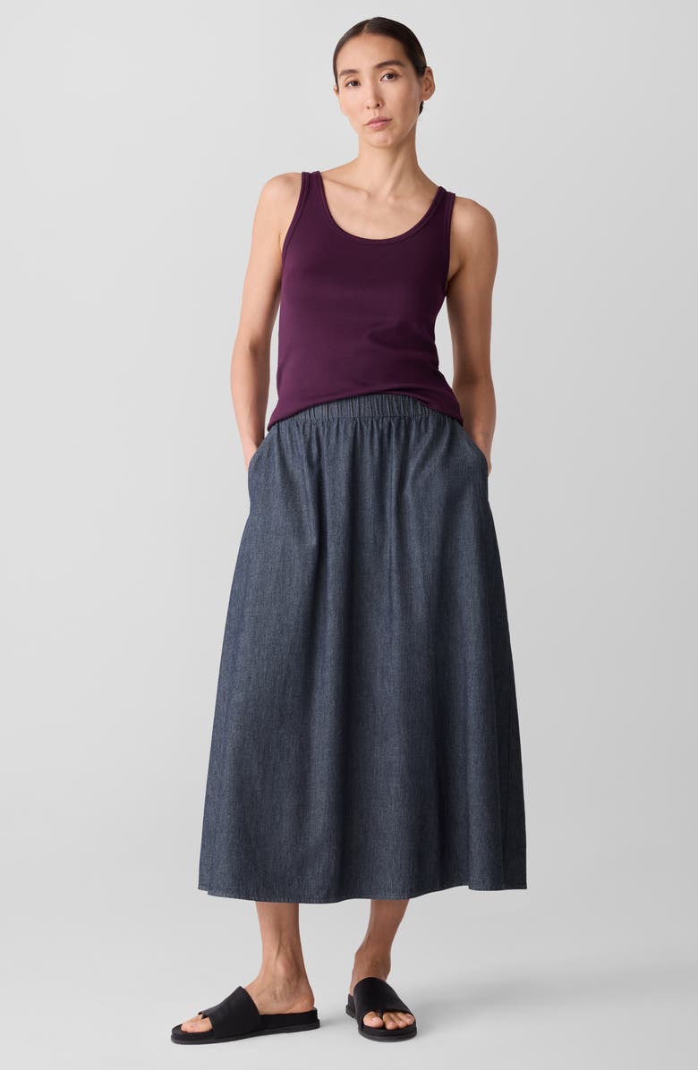 Eileen Fisher Organic Cotton Denim Skirt