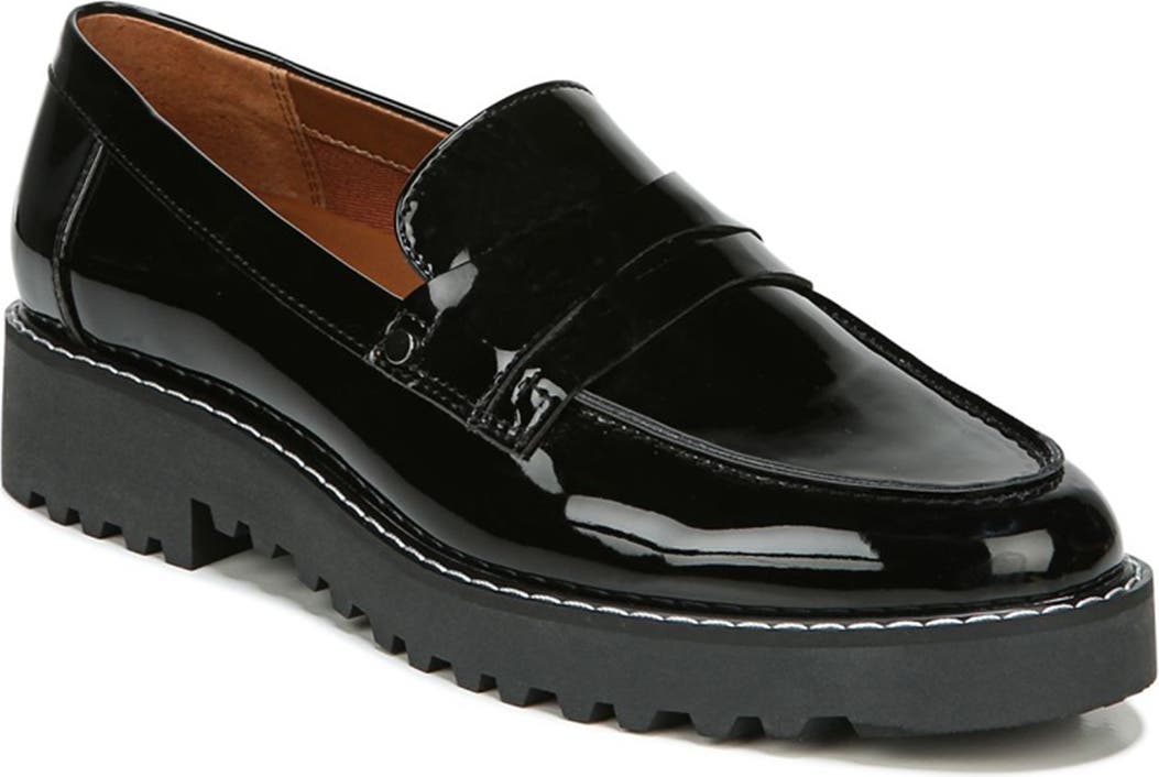 FRANCO SARTO Cassandra Platform Penny Loafer, Main, color, BLACK