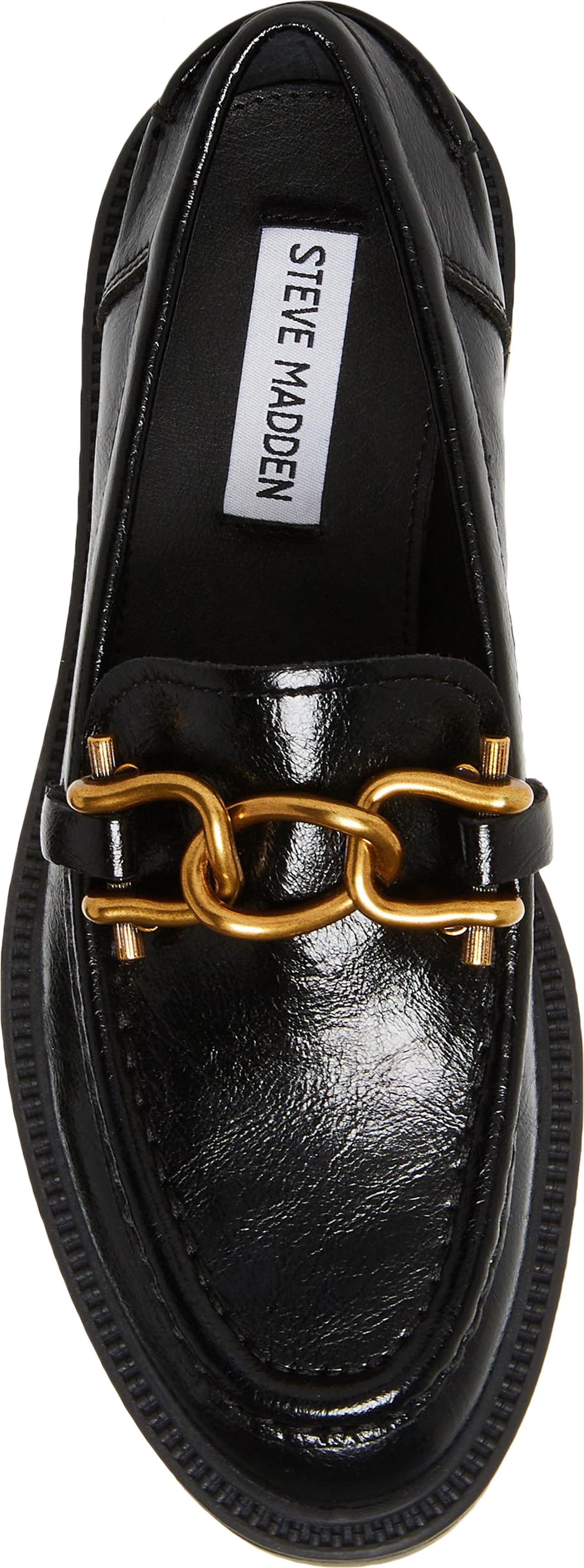 Steve Madden Karmine Loafer, Alternate, color, Black Leather