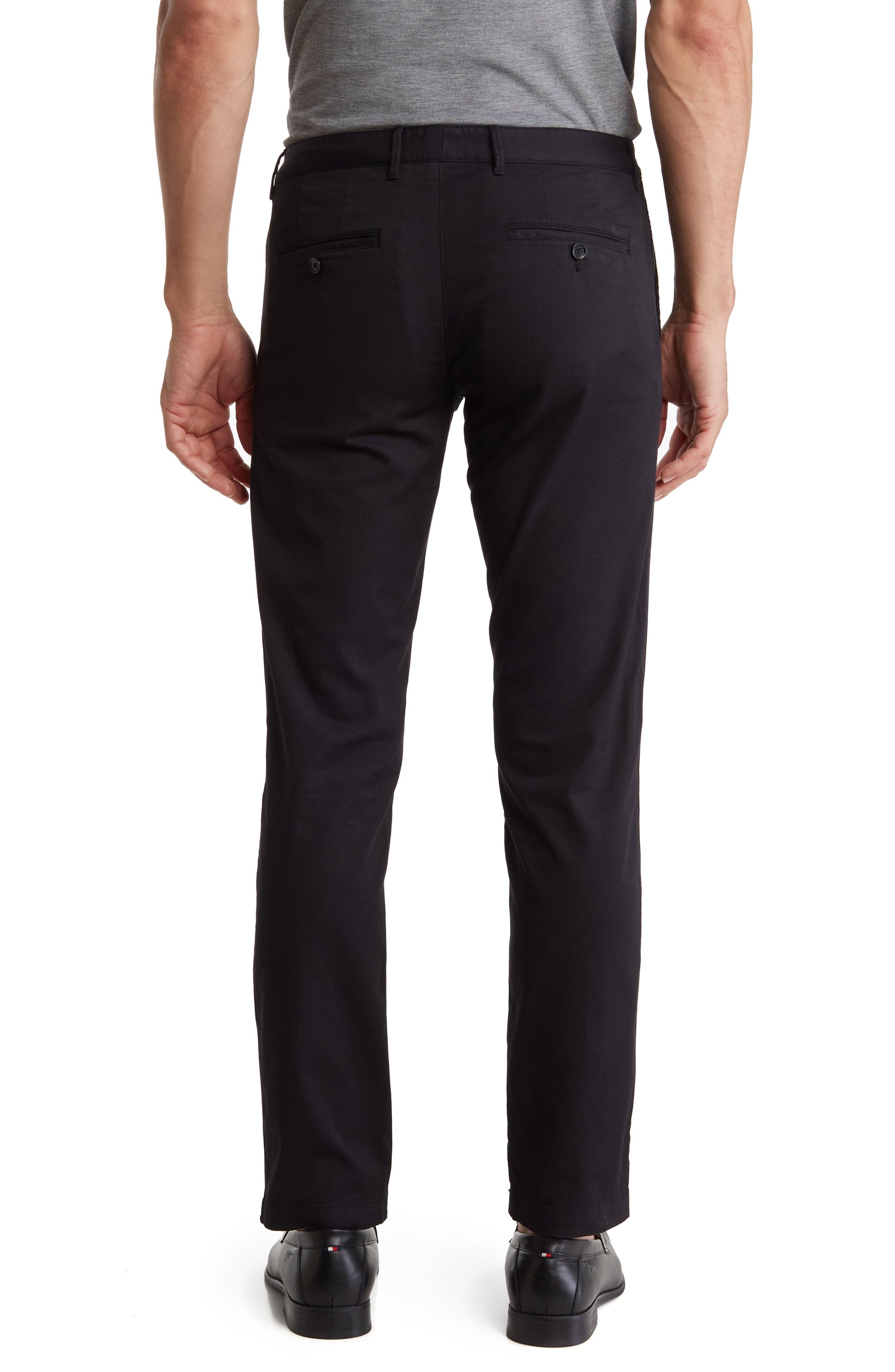 BOSS Crigan Straight Leg Trousers, Alternate, color, BLACK