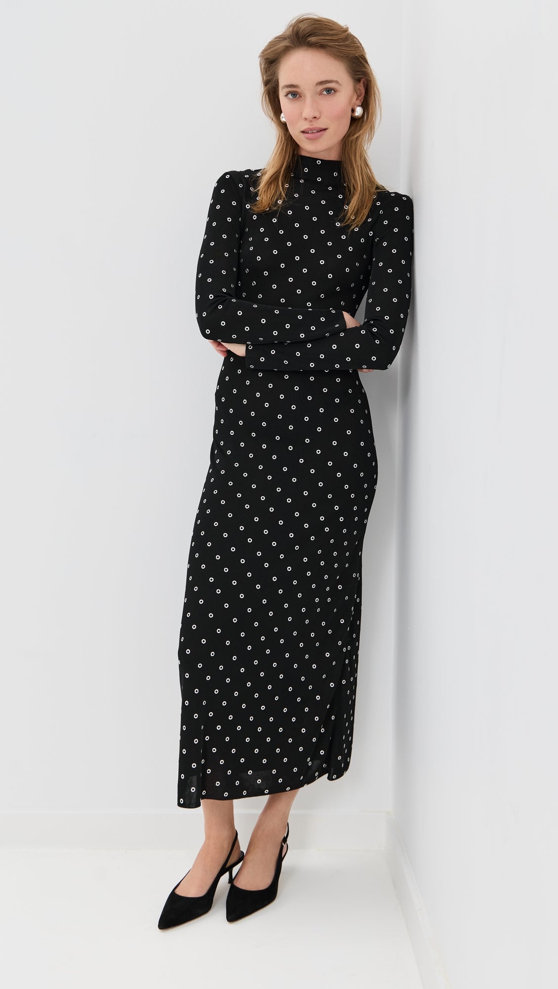SeaSeraphine Velvet Long Sleeve Midi Dress