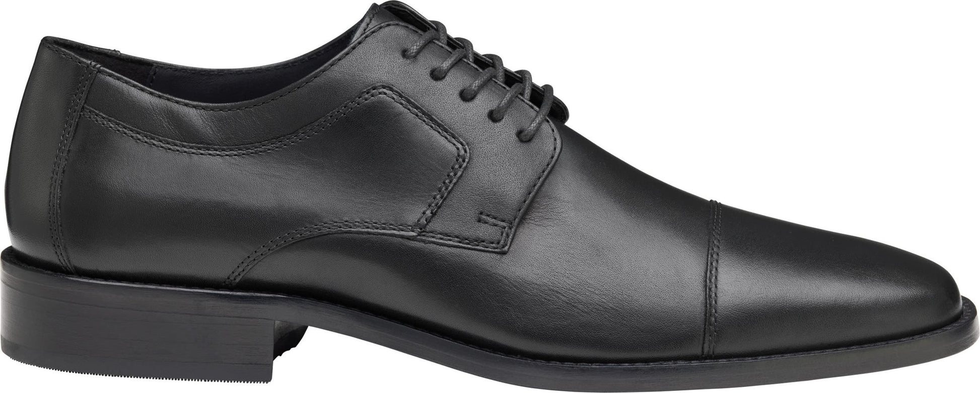 JOHNSTON & MURPHY Novick Cap Toe Derby - Wide Width Available, Alternate, color, BLACK