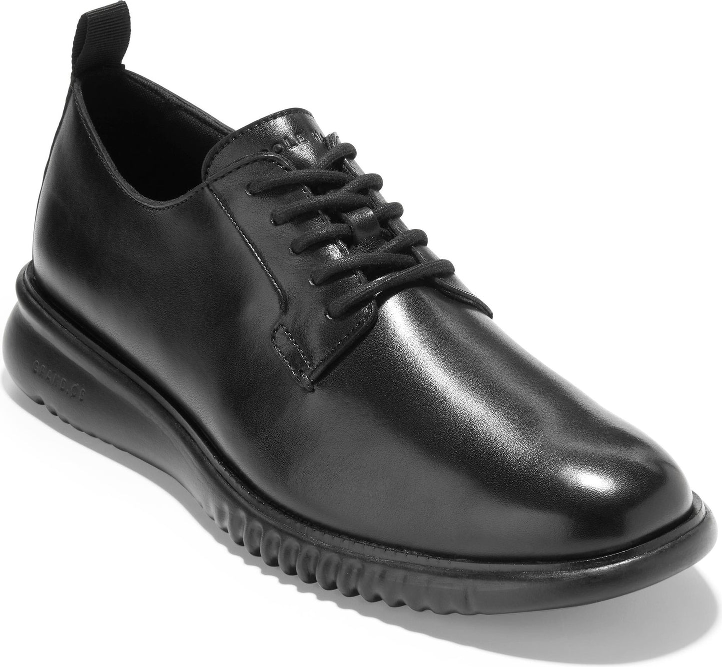 Cole Haan 2.ZeroGrand Plain Toe Derby, Main, color, BLACK LEATHER/ BLACK