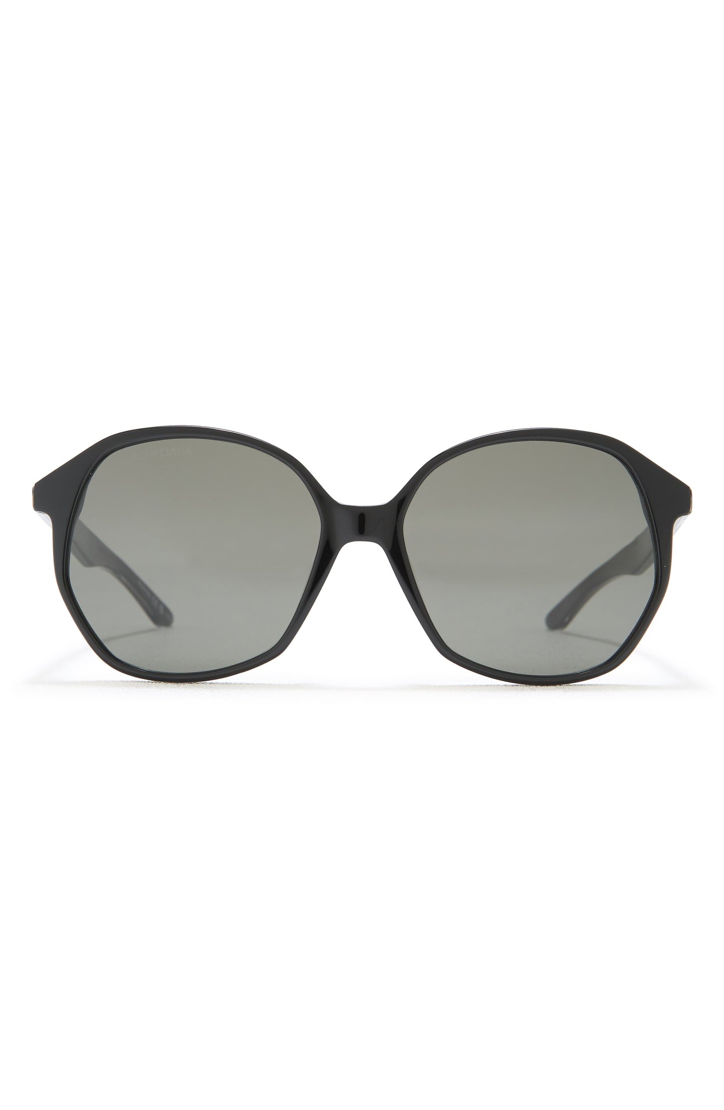 Balenciaga 58mm Round Sunglasses, Main, color, BLACK BLACK GREY