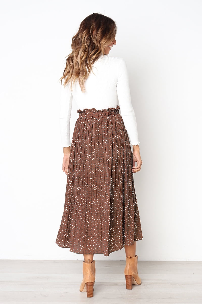 SIEANE Women's High-Waisted Midi Swing Skirt - image 3 of 5