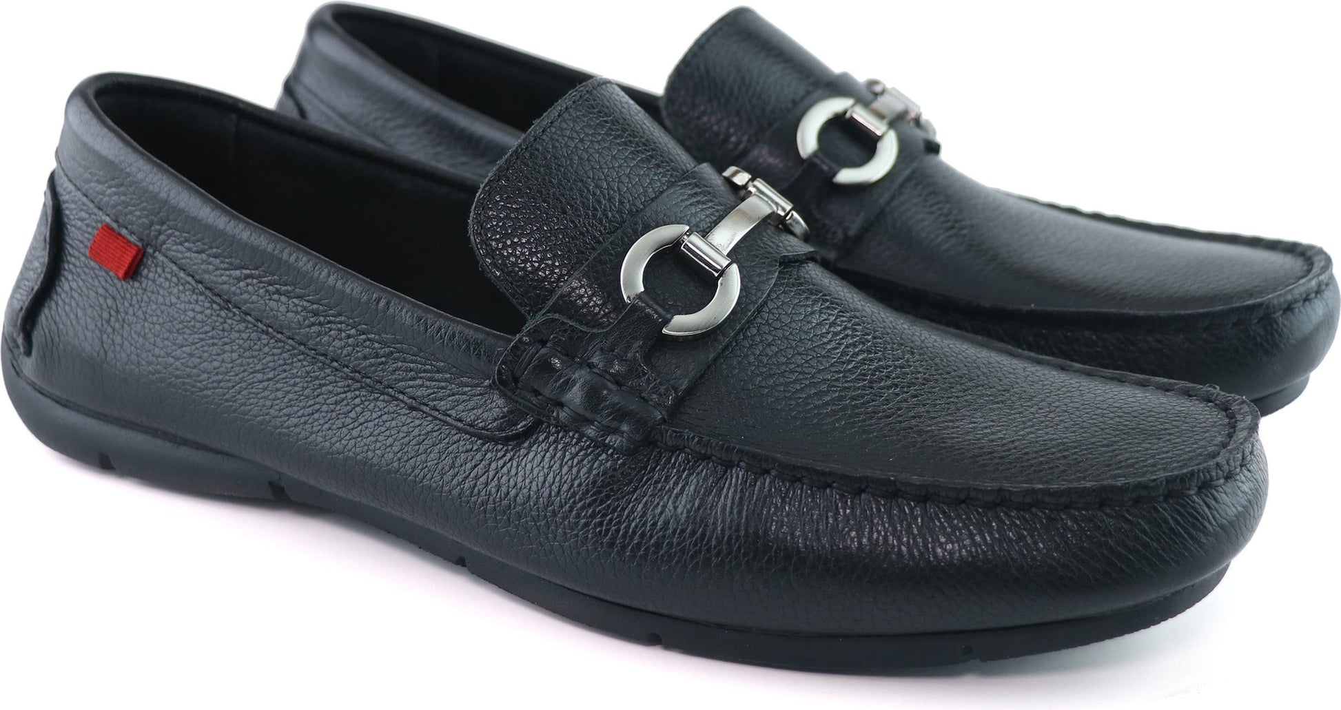 MARC JOSEPH NEW YORK Stafford Ave Leather Loafer, Alternate, color, BLACK GRAINY BUCKLE