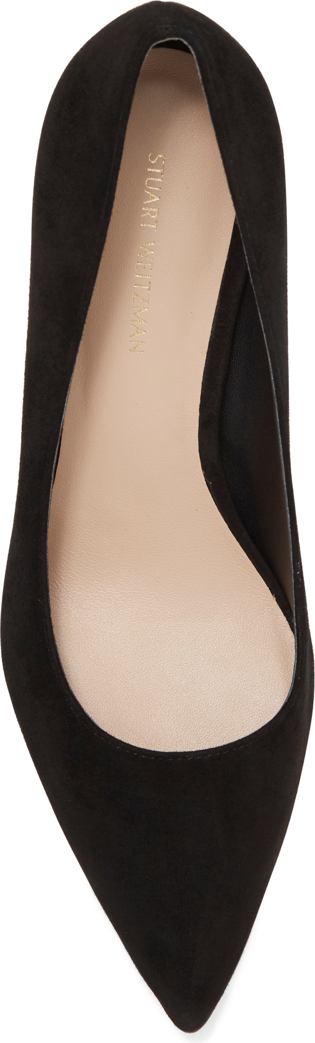 STUART WEITZMAN Leigh 75 Pointed Toe Pump, Alternate, color, BLACK