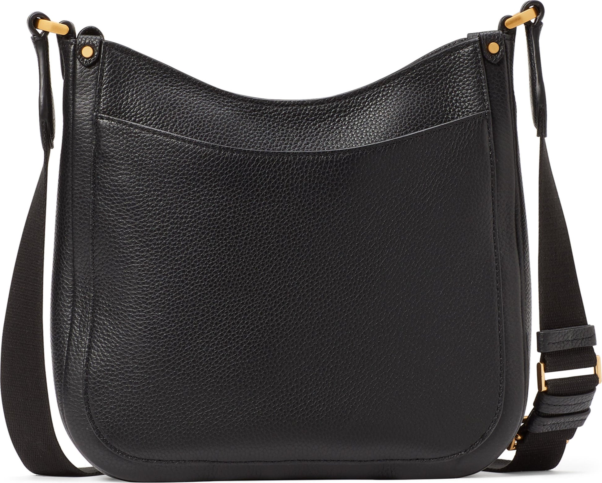 kate spade new york medium roulette pebble leather crossbody bag, Alternate, color, BLACK