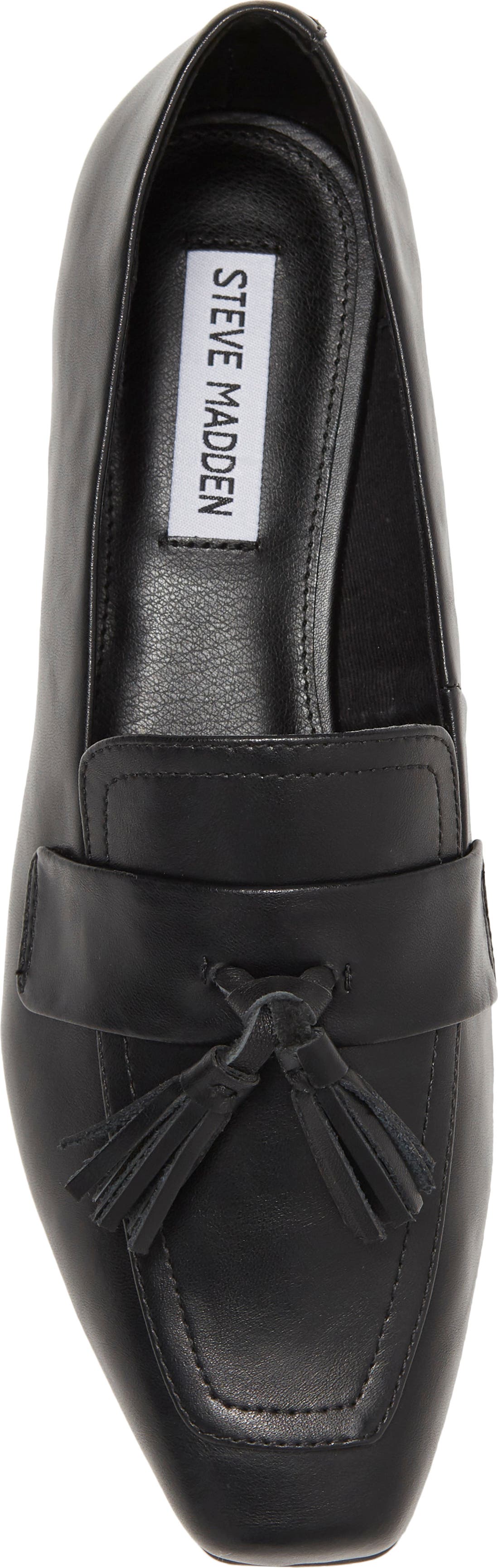 STEVE MADDEN Resilient Tassel Loafer, Alternate, color, BLACK LEATHER