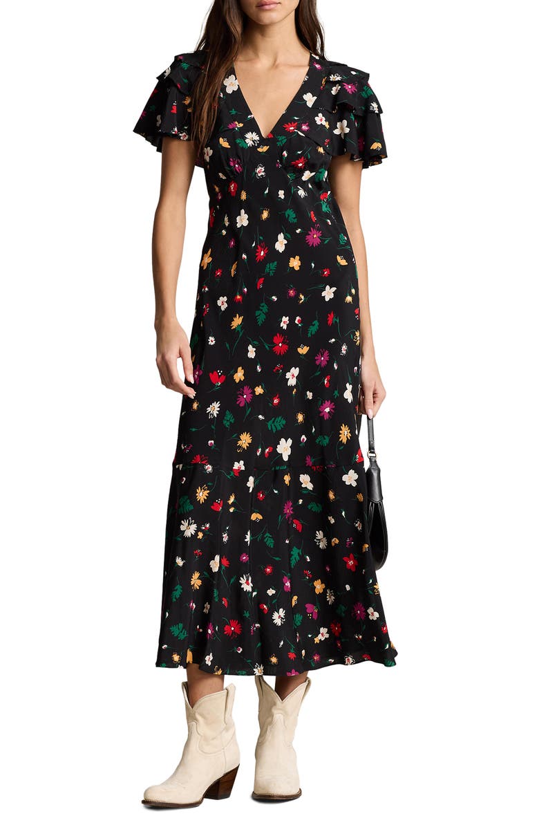 Polo Ralph Lauren Nime Floral Mulberry Silk Crepe Midi Dress – VinNews  Recommendations