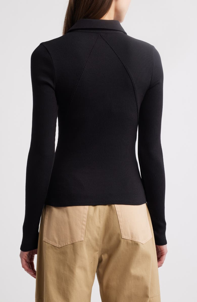 rag & bone The Essential Rib Long Sleeve Polo