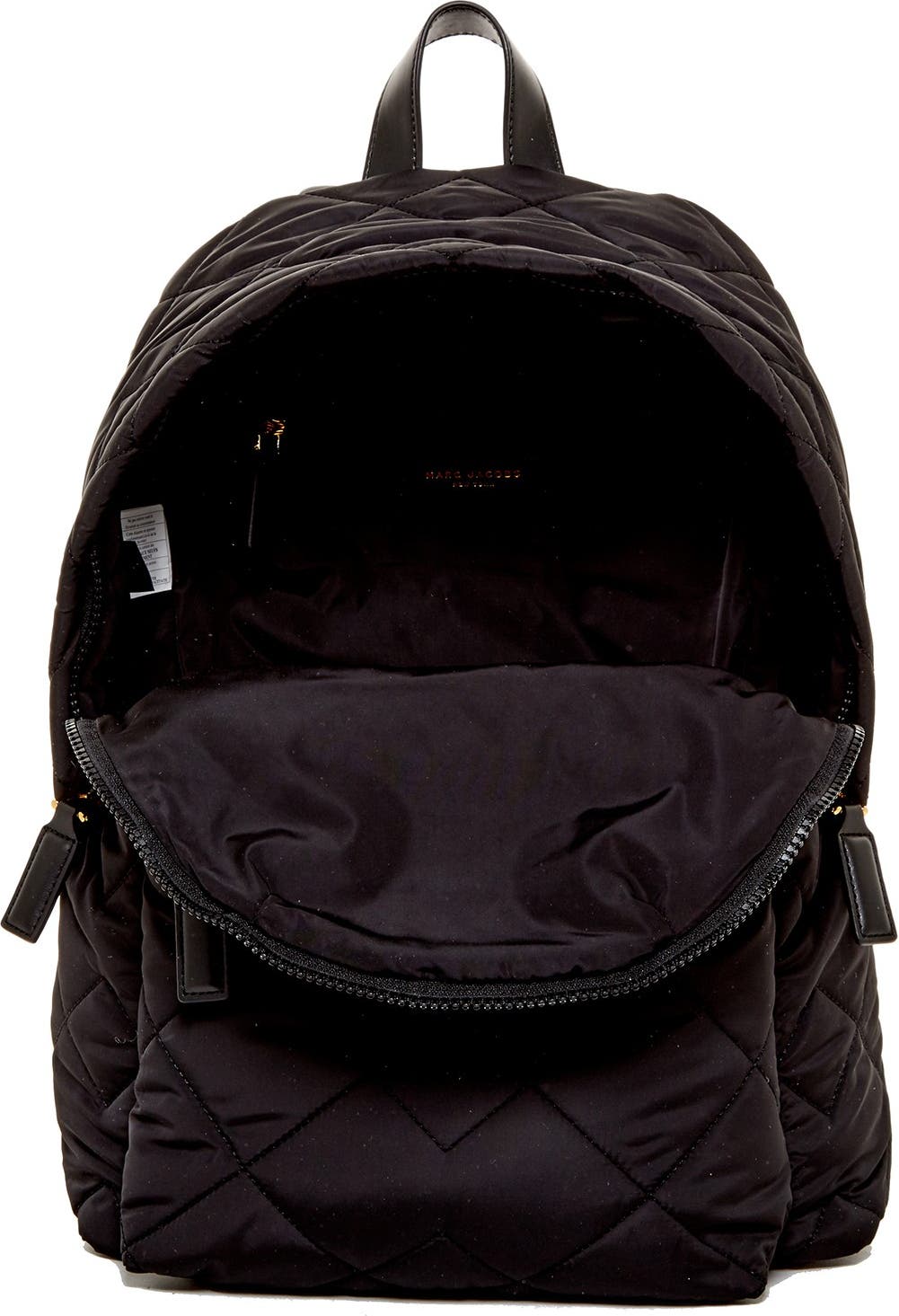 MARC JACOBS Quilted Nylon School Backpack, Alternate, color, BLACK