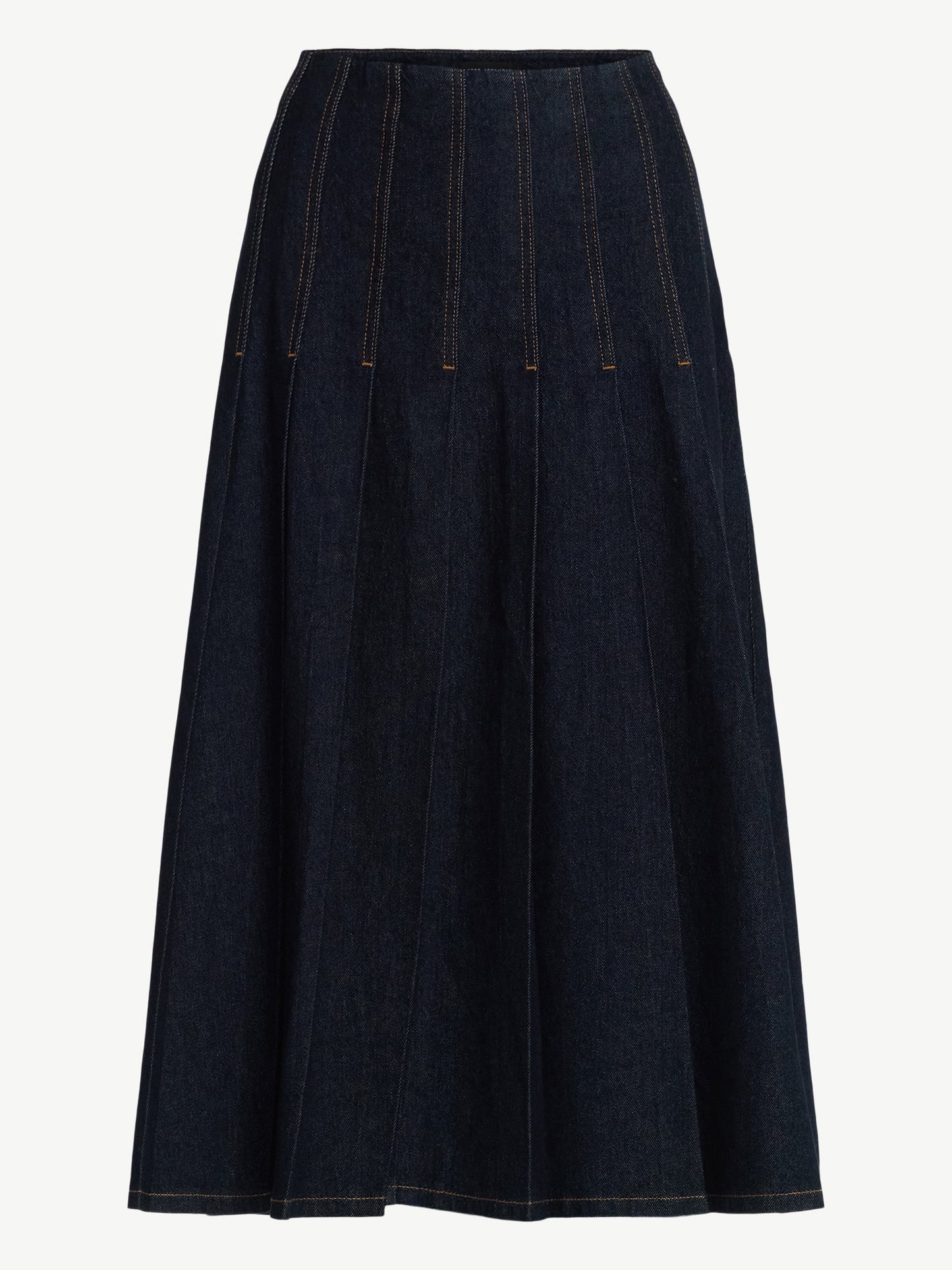 Walmart Free Assembly Women's and Women's Plus Stitch Pleated Denim Maxi Skirt, Size 0-28