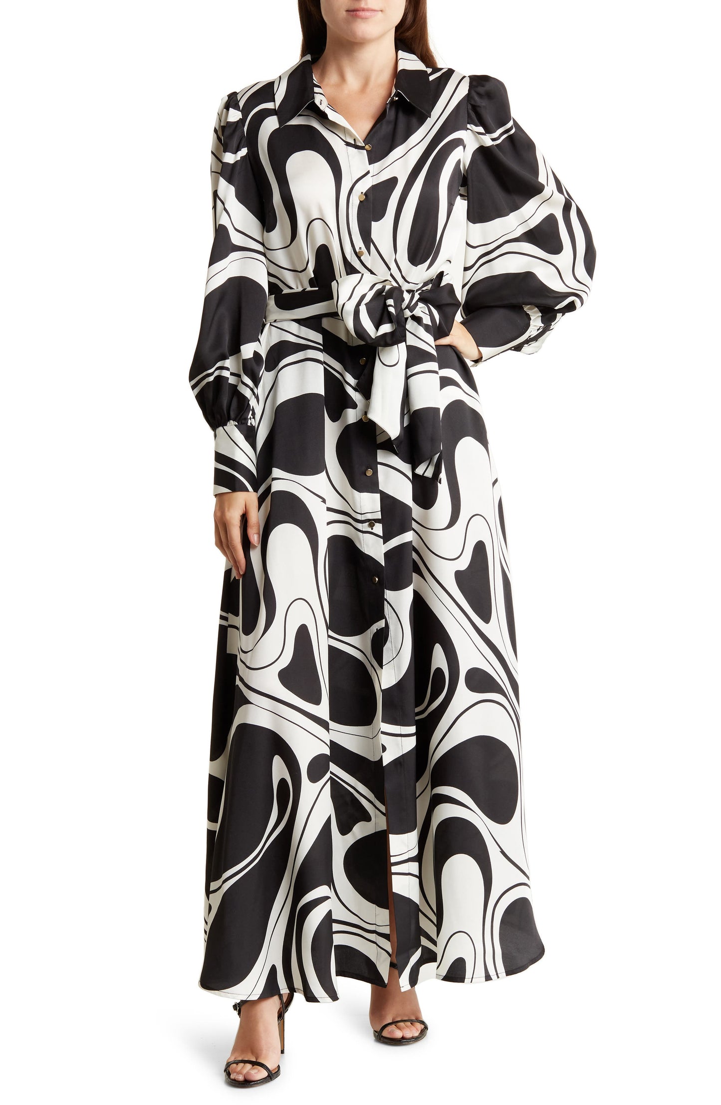 Love By Design Rebel Twill Maxi Dress, Main, color, SWIRL GIRL