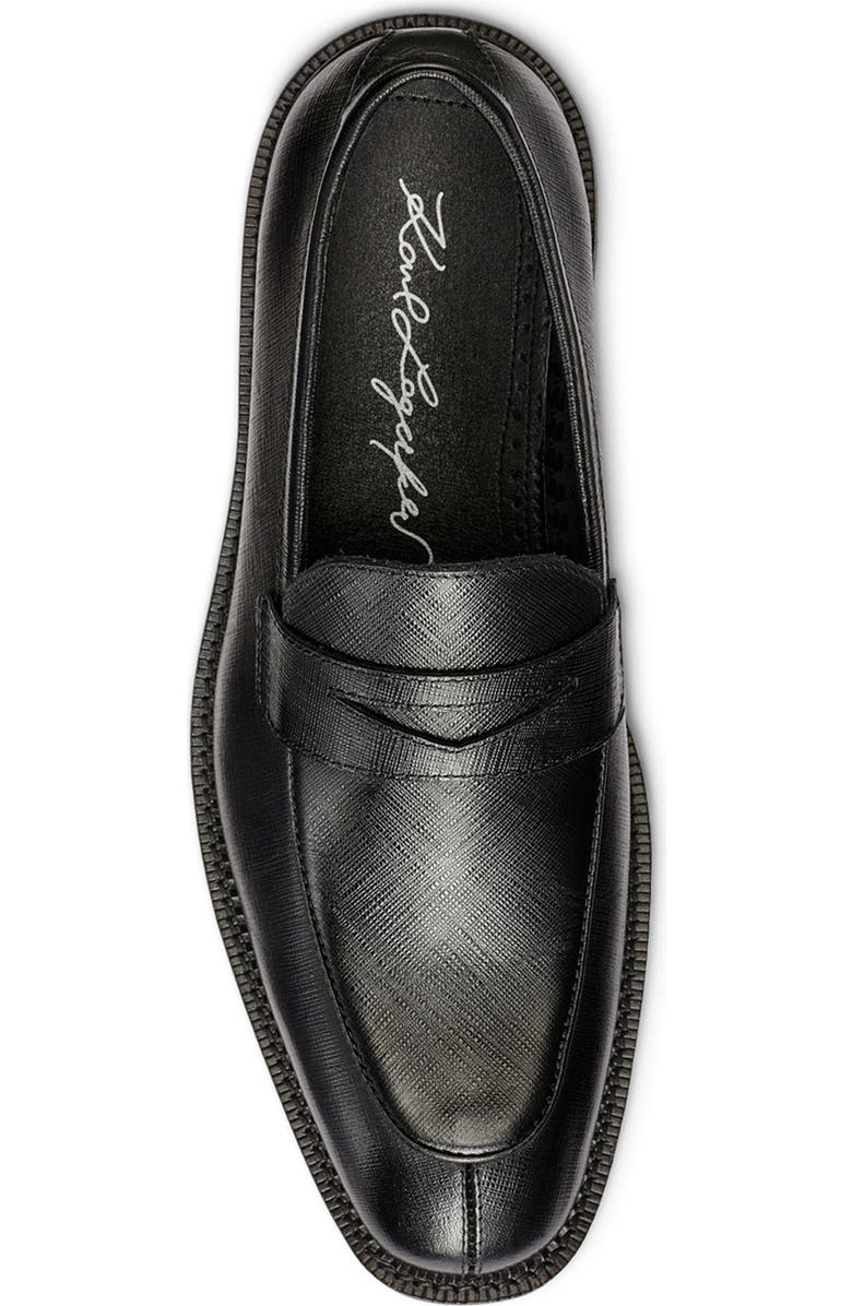 KARL LAGERFELD PARIS Apron Toe Saffiano Leather Penny Loafer (Men)