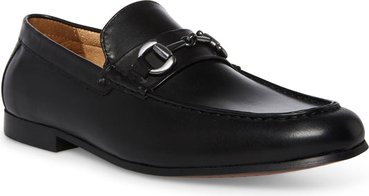 STEVE MADDEN Horsebit Loafer, Main, color, BLACK LEATHER