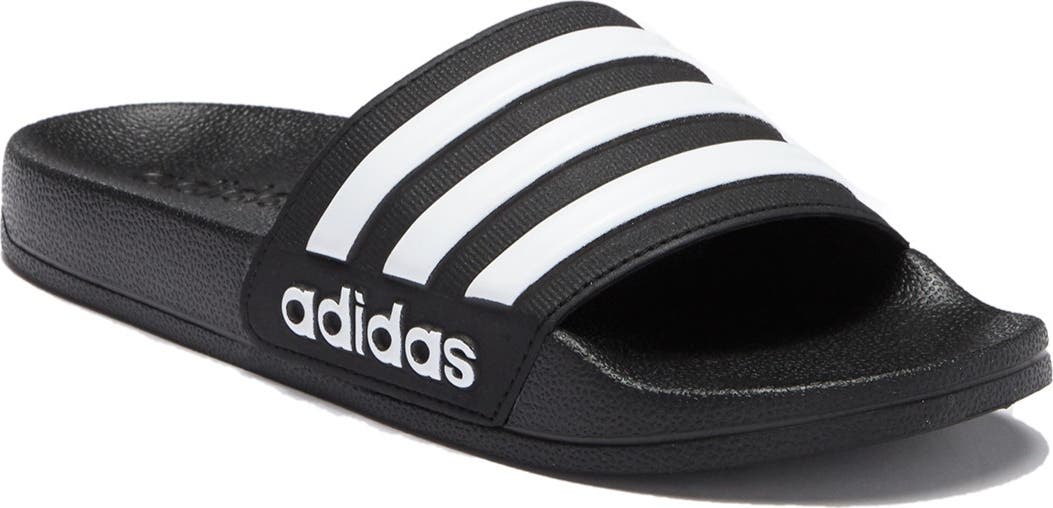 ADIDAS Adilette Shower Slide Sandal, Main, color, CBLACK/FTW