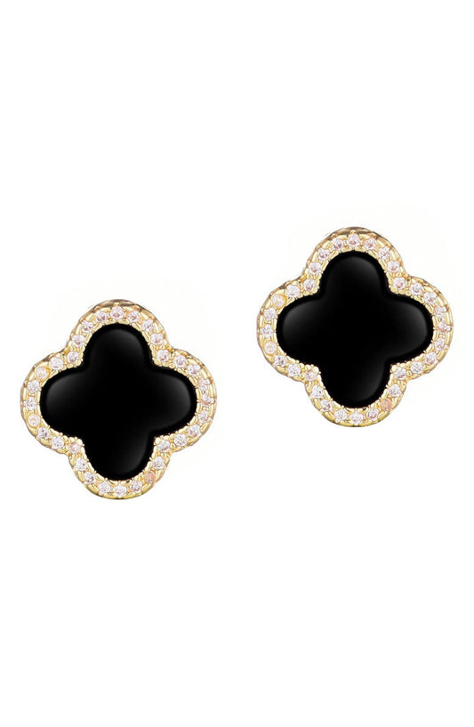 Adornia CZ Clover Stud Earrings