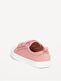 View large product image 3 of 4. Canvas Double Secure-Strap Sneakers for Toddler Girls