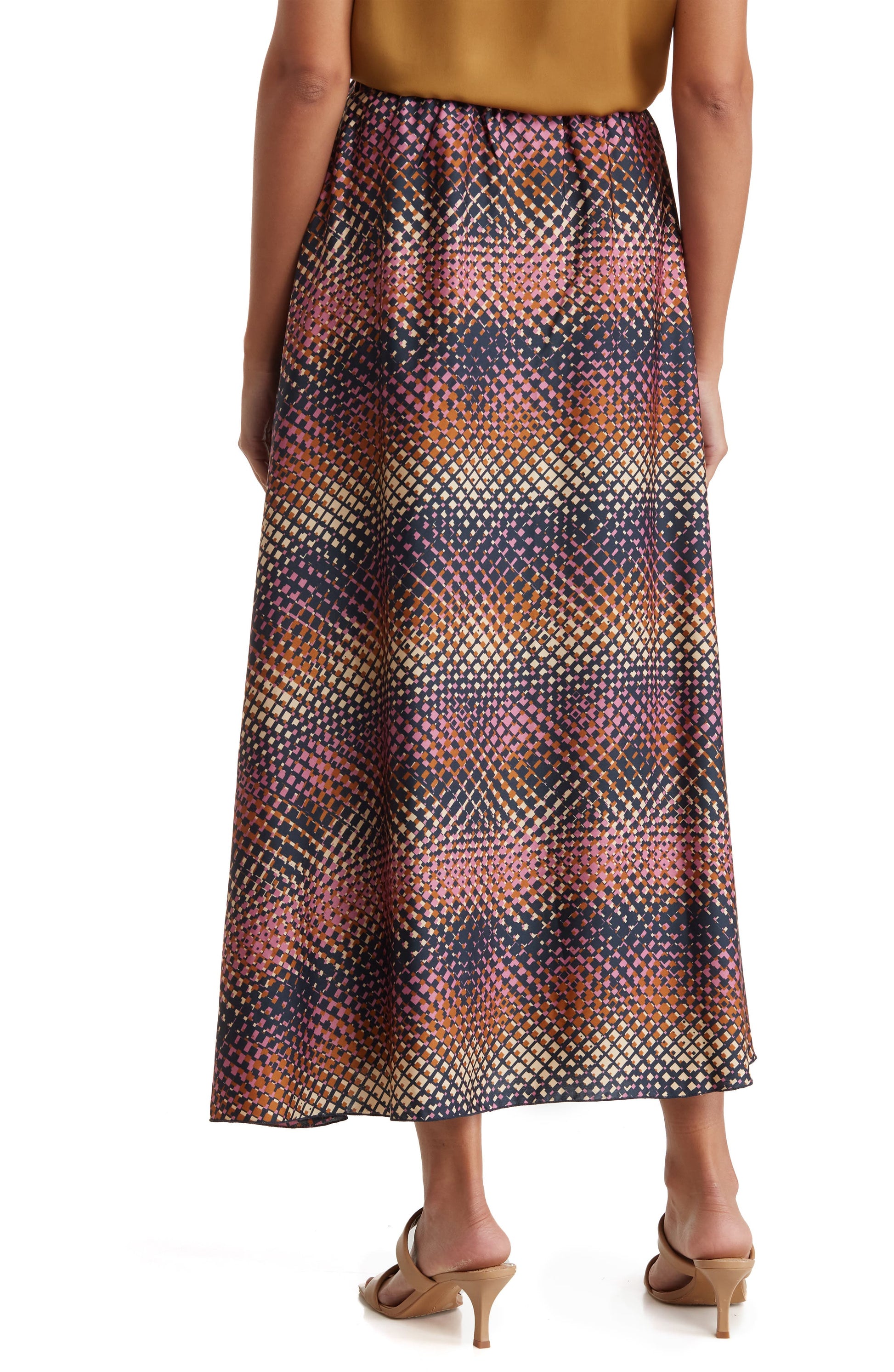 DR2 by Daniel Rainn Geometric Skirt, Alternate, color, INDIGO