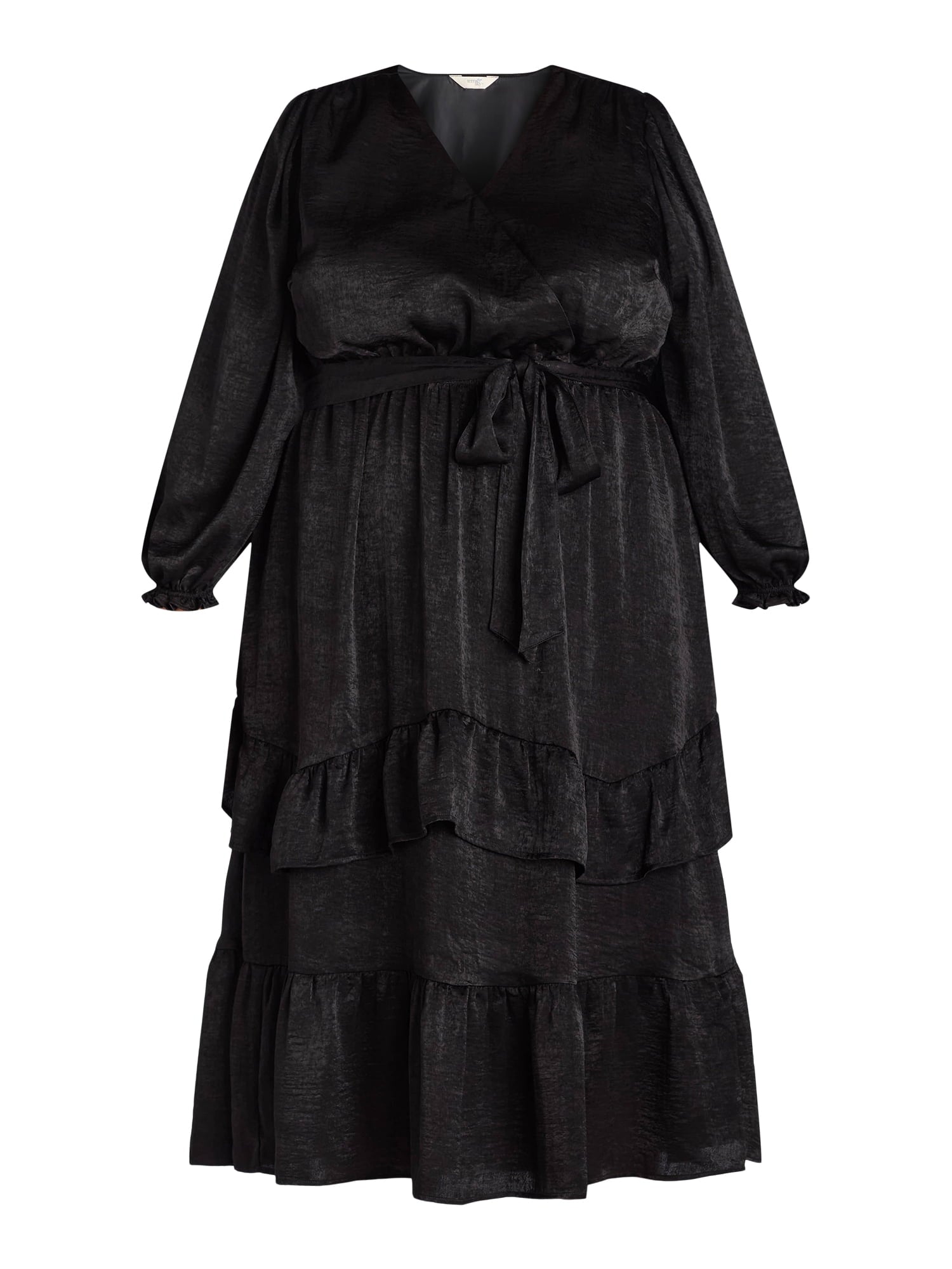 long sleeve surplice maxi dress Terra & Sky Women's Plus Size Surplice Maxi Dress with Long Sleeves, 0 –  VinNews Recommendations
