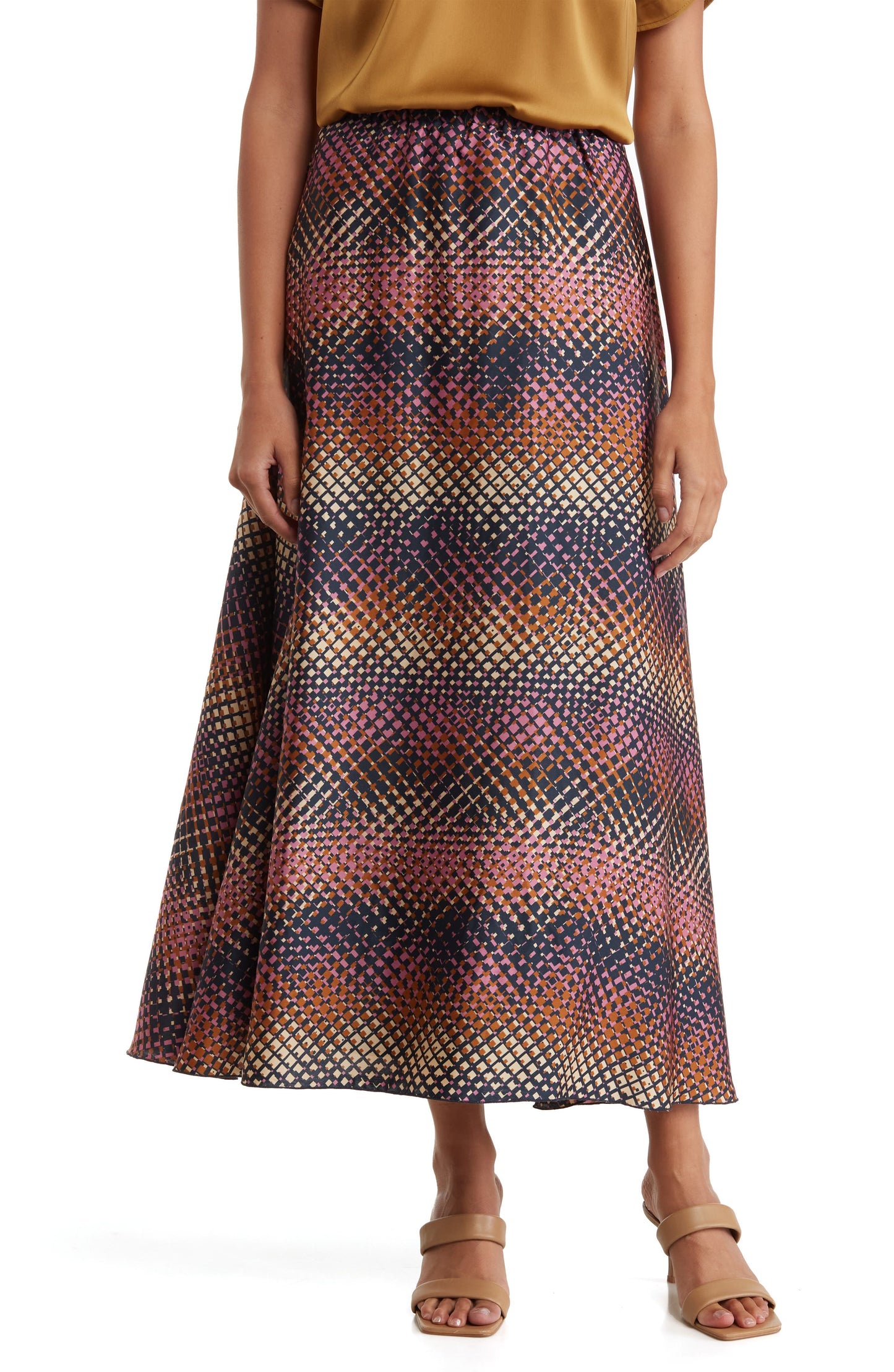 DR2 by Daniel Rainn Geometric Skirt, Main, color, INDIGO