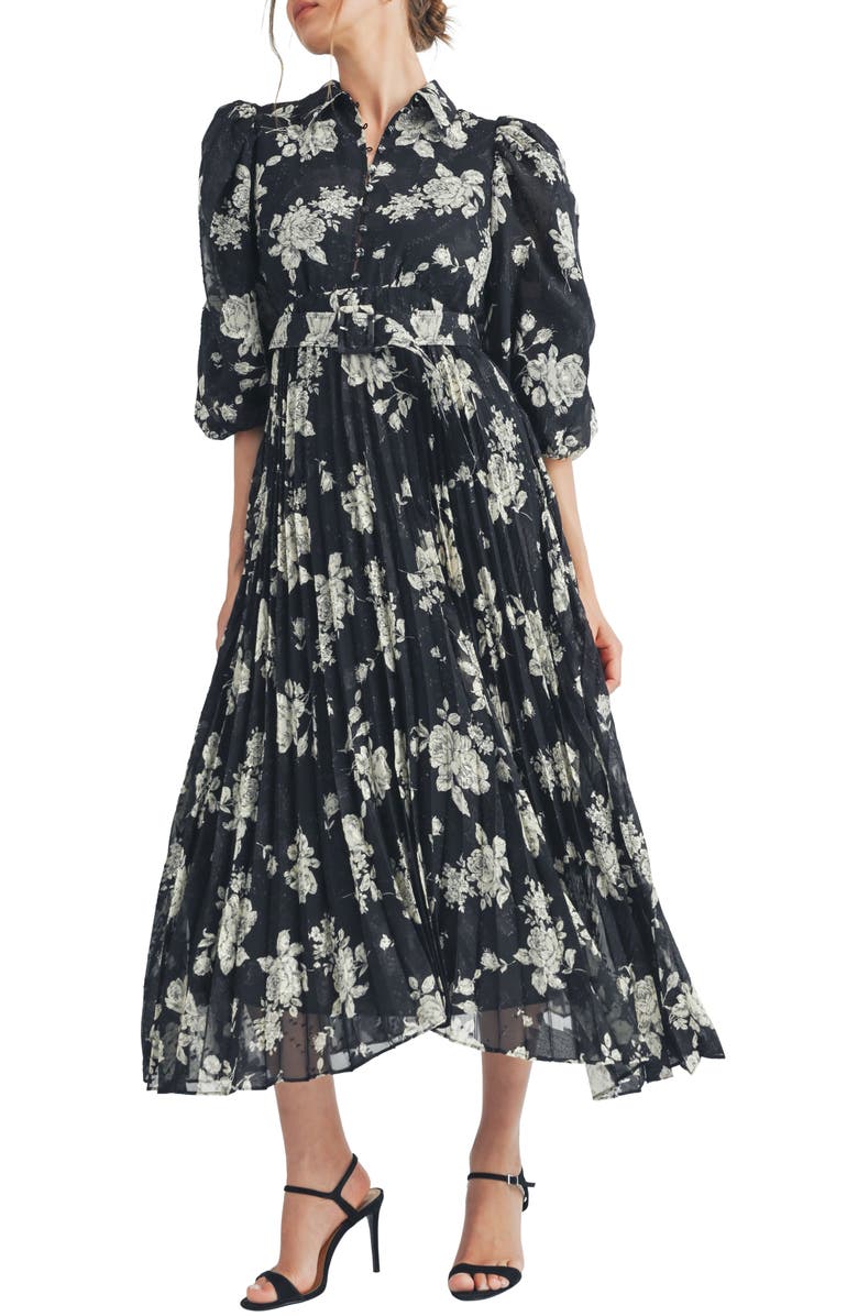 Mila Mae Floral Print Pleated Midi Dress VinNews Recommendations Mila Mae Floral Print Pleated Midi Dress VinNews Recommendations