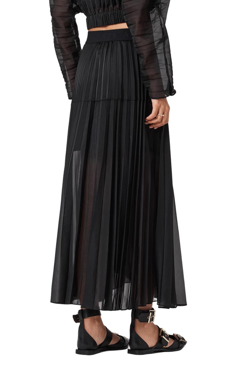 AllSaints Micaela Pleated Maxi Skirt