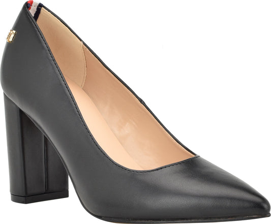 Tommy Hilfiger Abilene Block Heel Pump, Main, color, BLACK