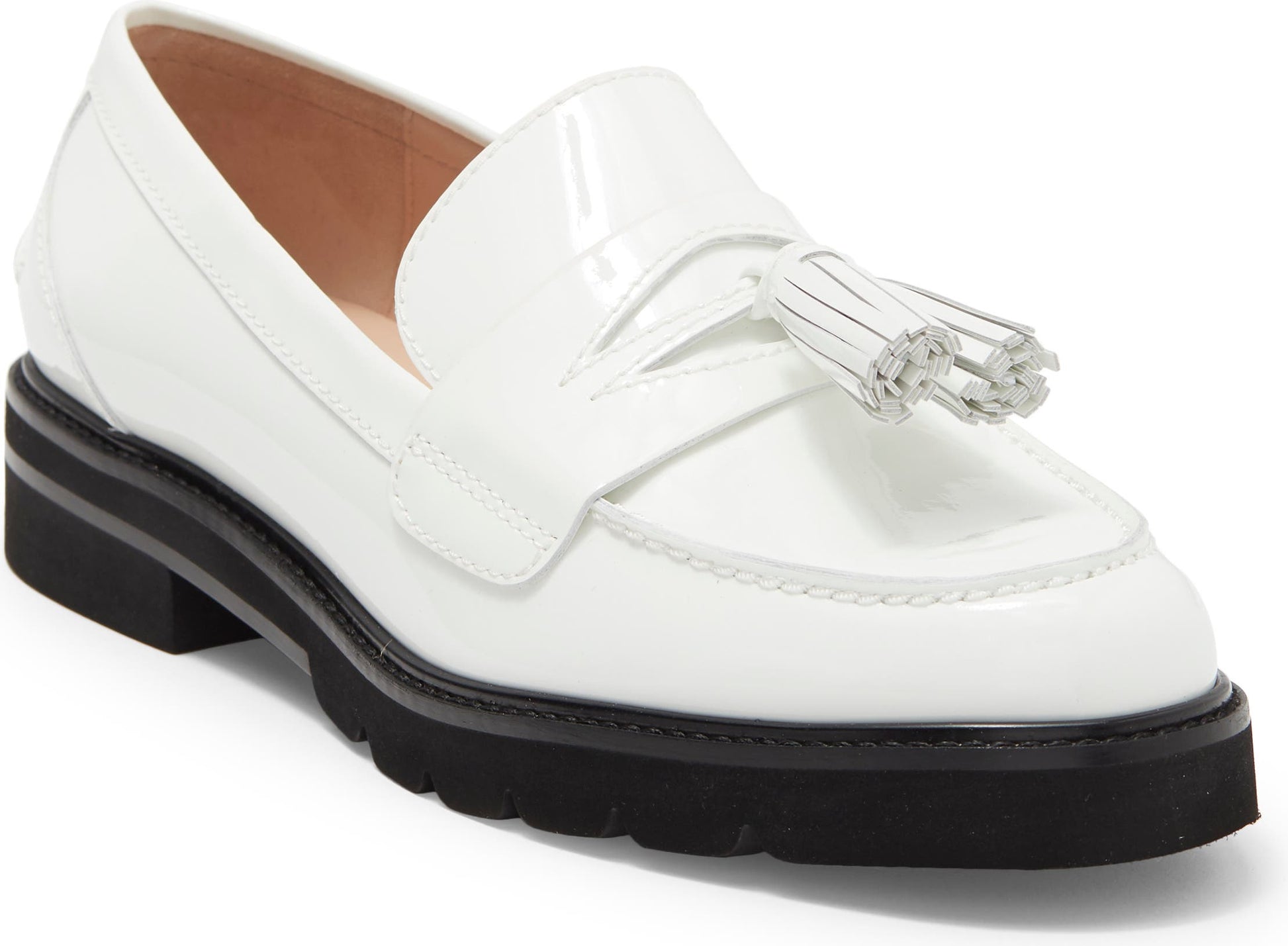 STUART WEITZMAN Adrina Tassel Loafer, Main, color, WHITE.