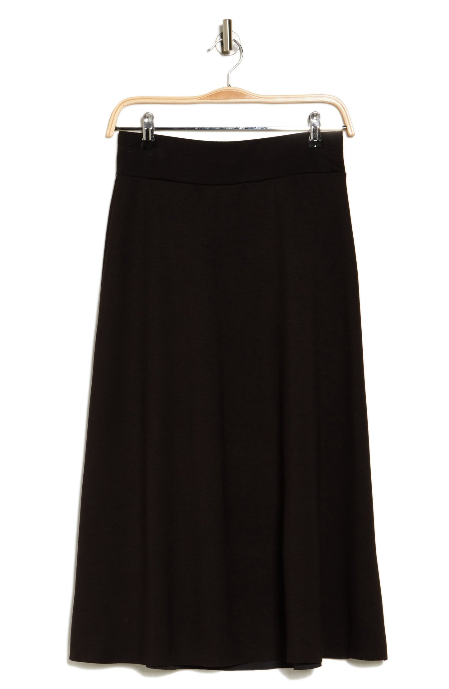 T Tahari A-Line Knit Midi Skirt, Alternate, color, Black