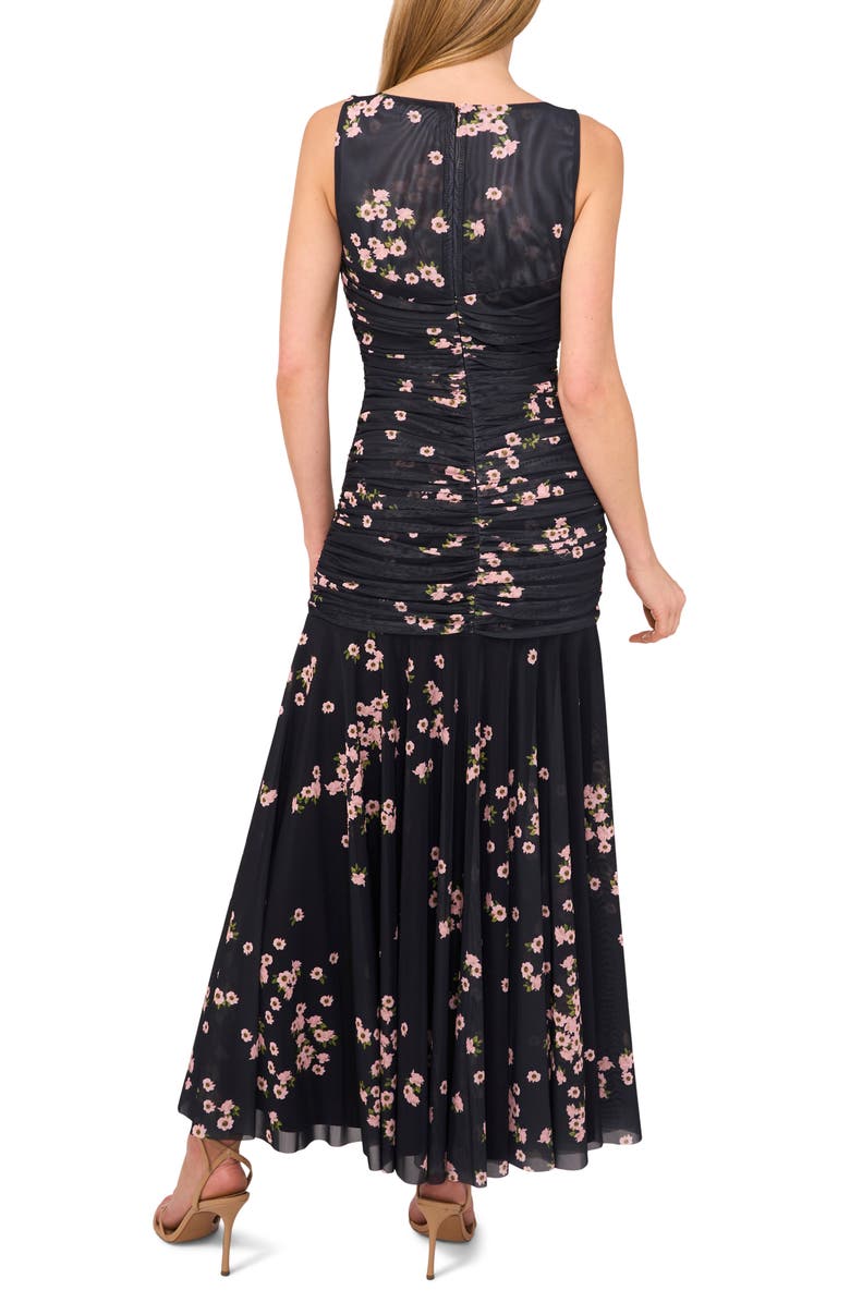 Ted Baker Ruched Sleeveless Mesh Maxi Dress