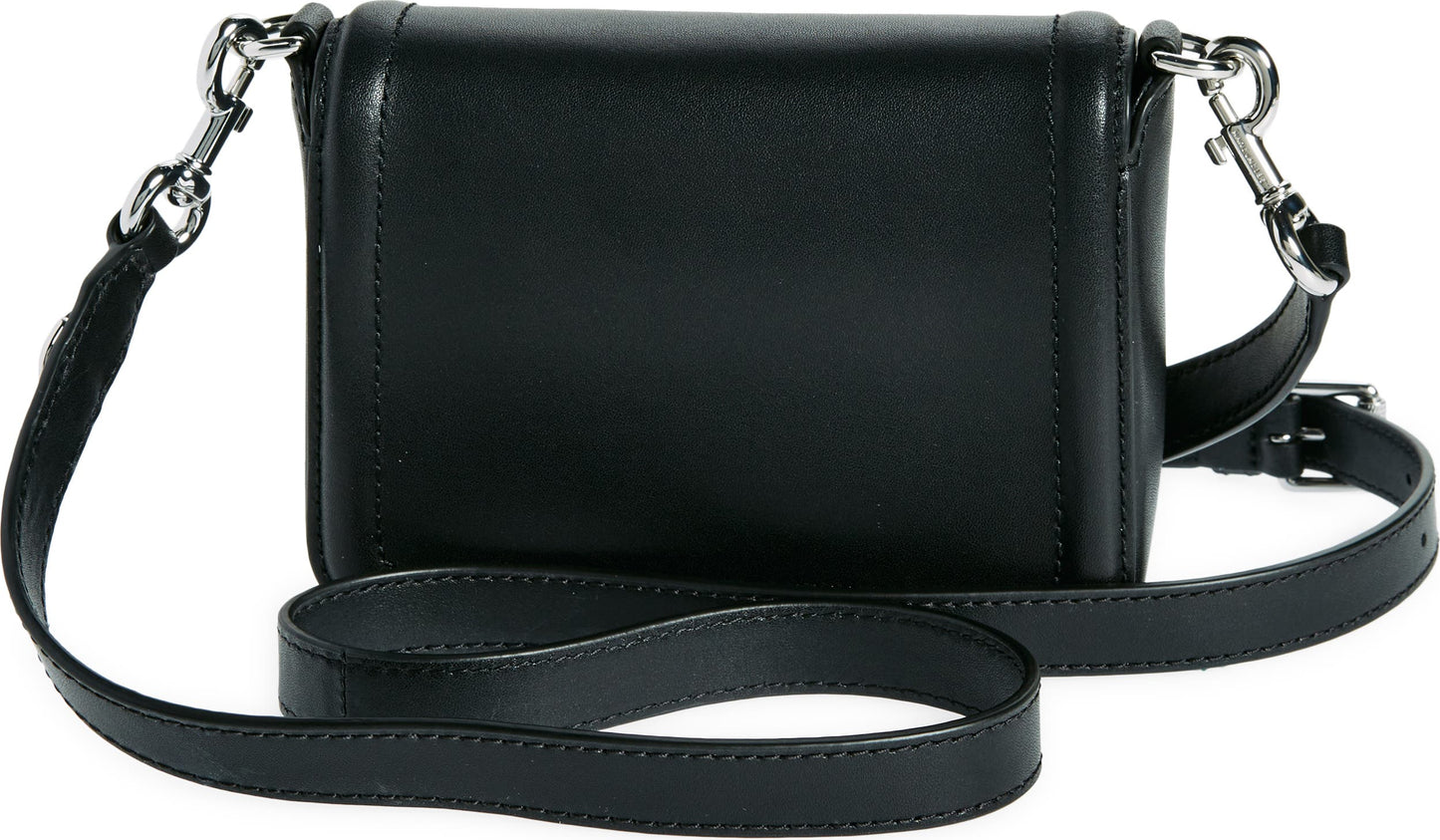 Marc Jacobs Small Messenger Crossbody Bag, Alternate, color, Black