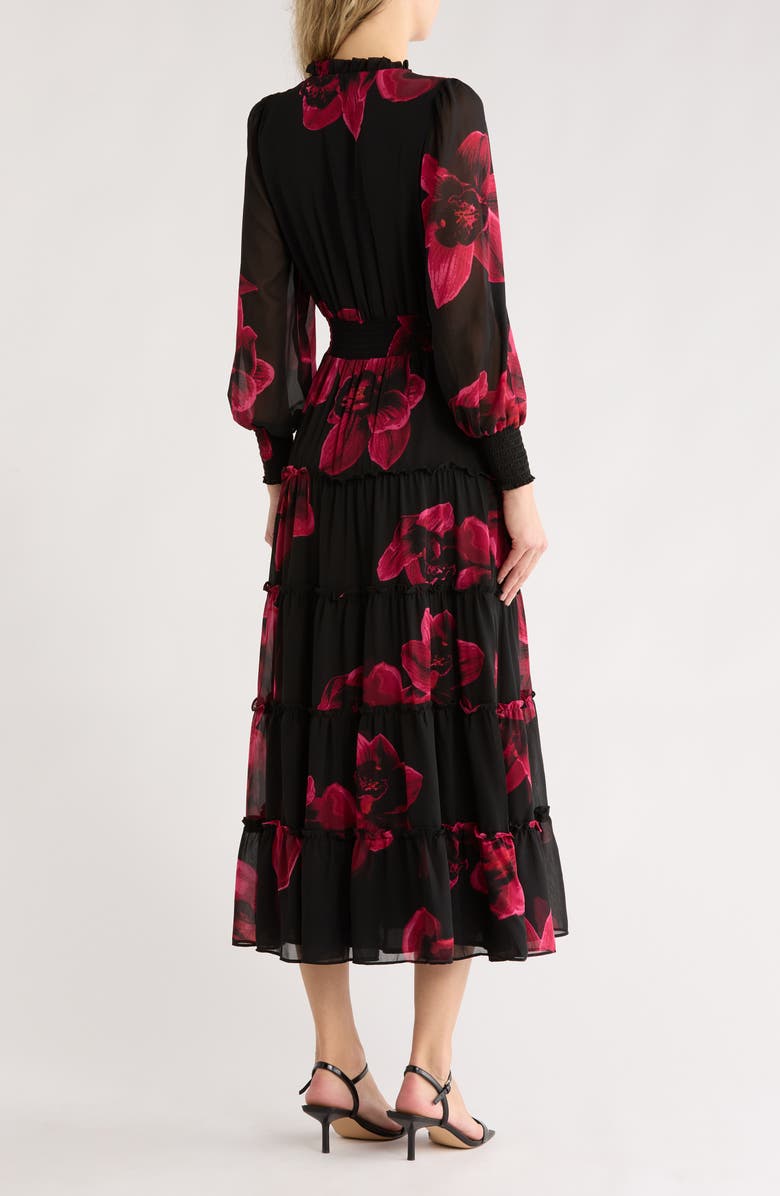 halogen long sleeve wrap dress Halogen Women's Long Sleeve Wrap Dress Navy Blue Orange Pink Floral Size S Small