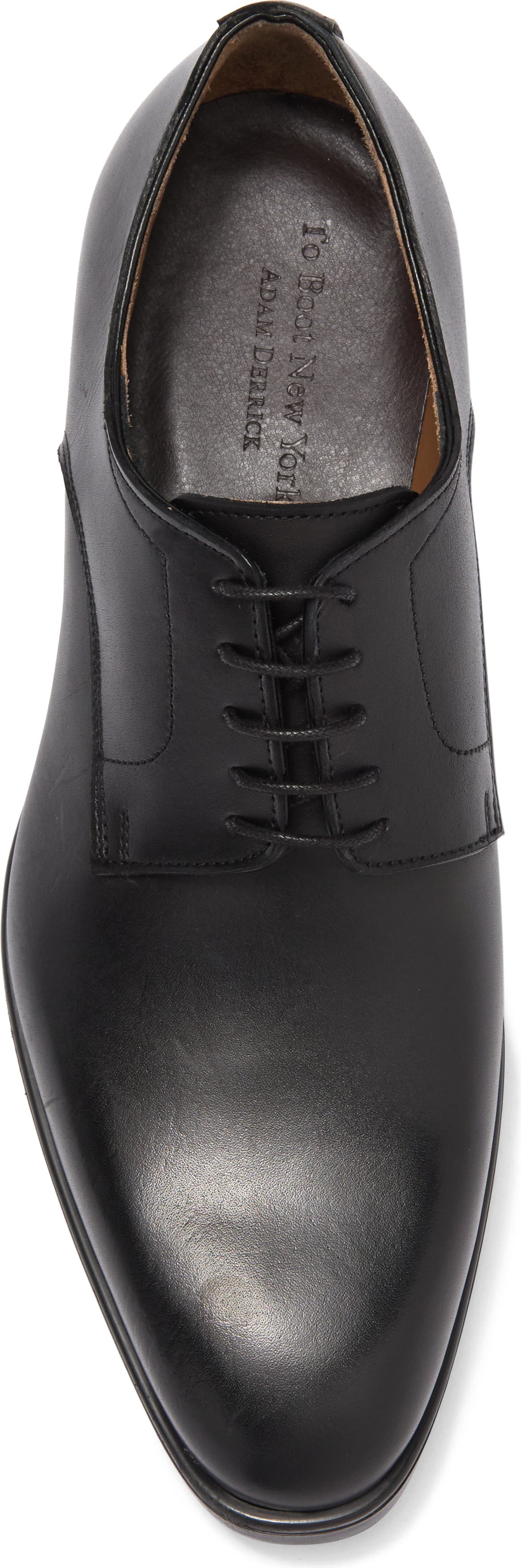 To Boot New York Seth Plain Toe Derby, Alternate, color, CRUST NERO