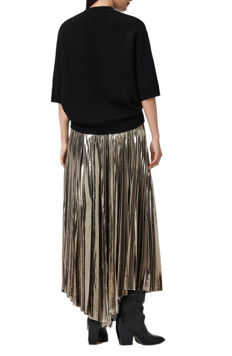 AllSaints Jax Pleated Maxi Skirt