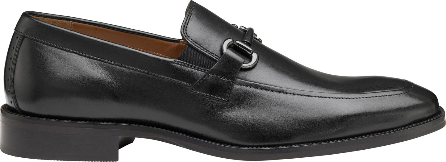 JOHNSTON & MURPHY Everett Bit Loafer, Alternate, color, BLACK