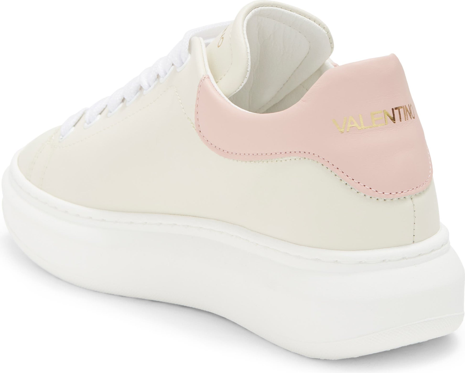 VALENTINO BY MARIO VALENTINO Fresia Leather Fashion Sneaker, Alternate, color, WHITE/ BLUSH