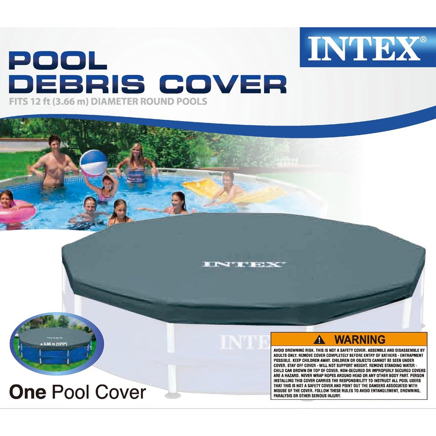 Walmart Intex 12 Foot x 30 In. Above Ground Pool & Intex 12 Foot Round Pool Cover