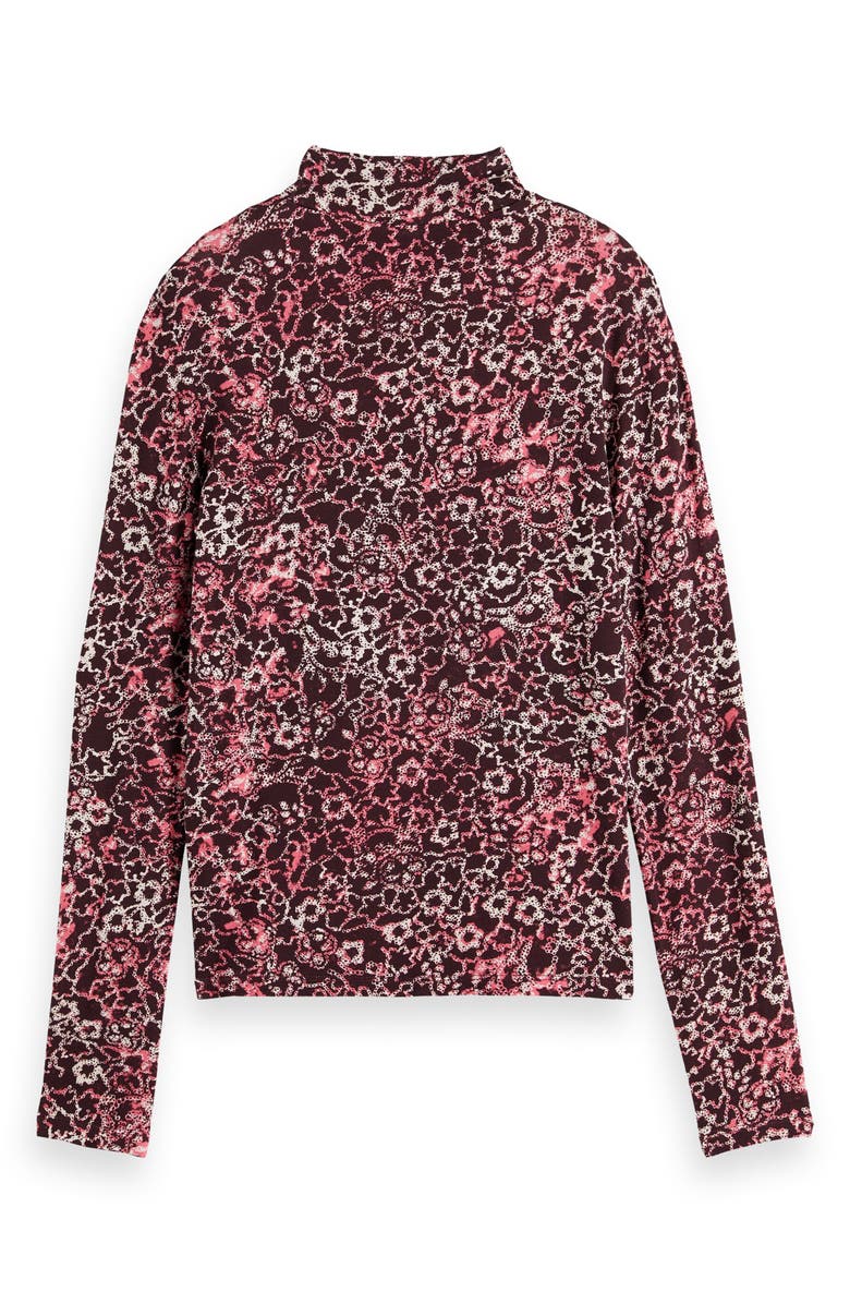 Scotch & Soda Print Mock Neck Top