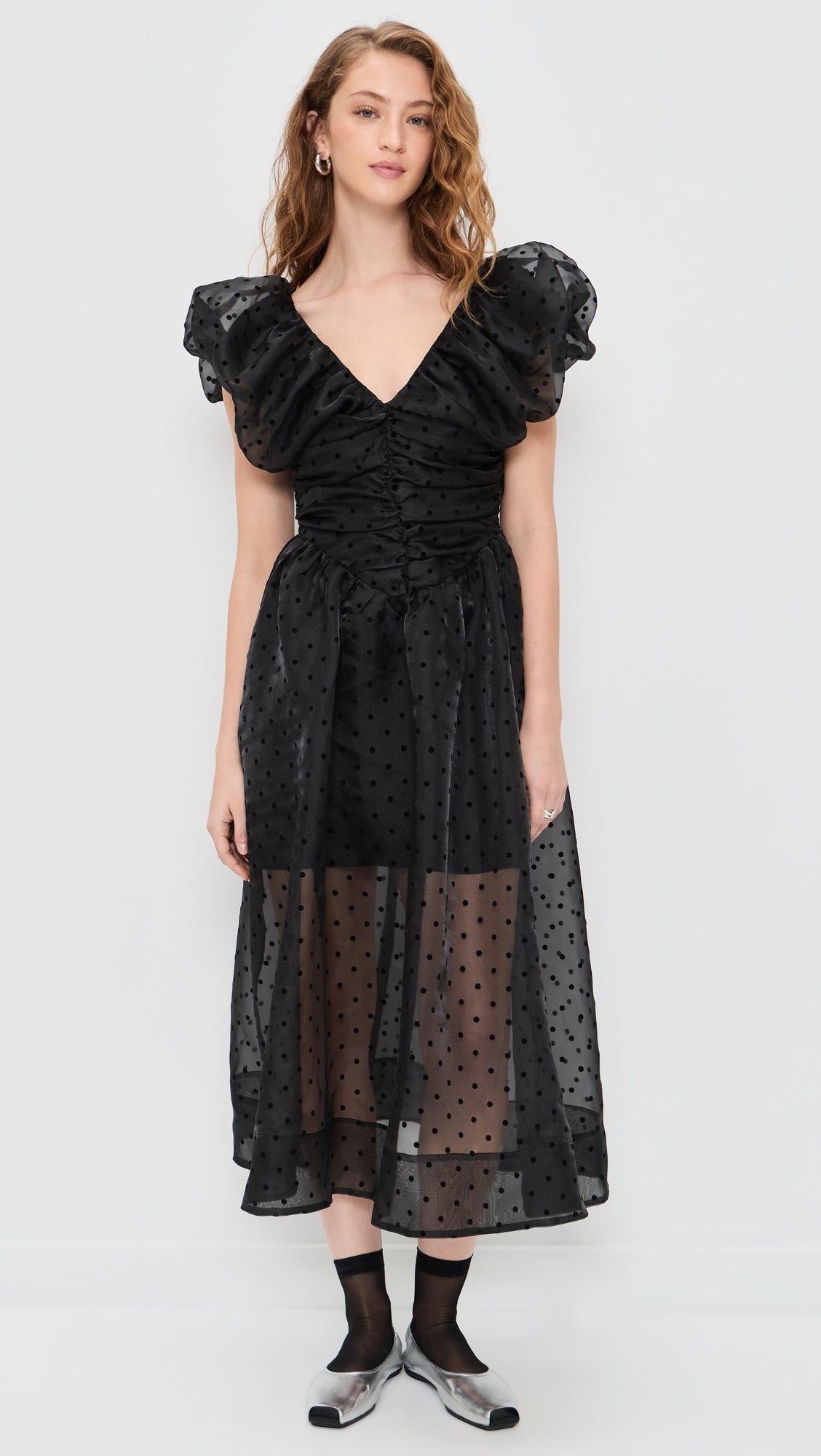 SeaSeraphine Velvet Long Sleeve Midi Dress