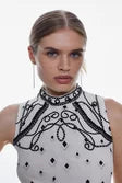 Embroidered Cornelli Tape Woven Dress