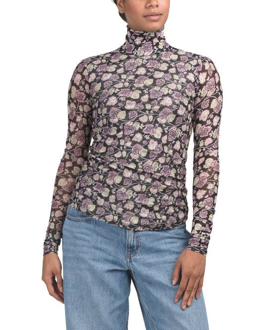 TRUTH Floral Turtleneck Top